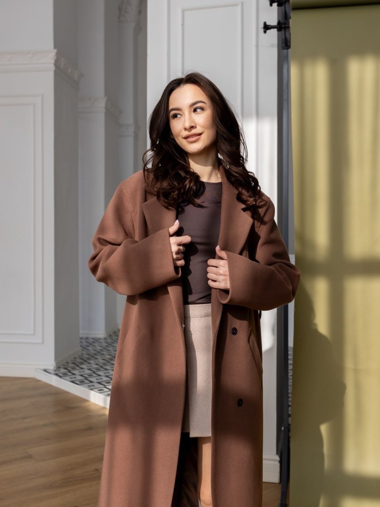 Зимове пальто на запах Текіла кашемір 44 - kovash.com.ua 01 