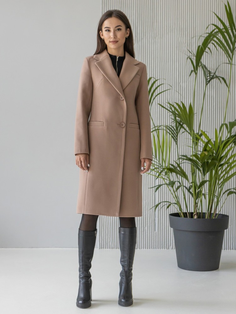 Women's Slim-fit Midi Length Cashmere Coat 46 - kovash.com.ua 01 