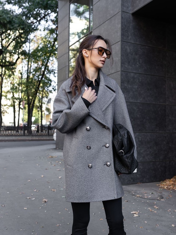 Вкорочене пальто Максін твід 48 - kovash.com.ua 01 