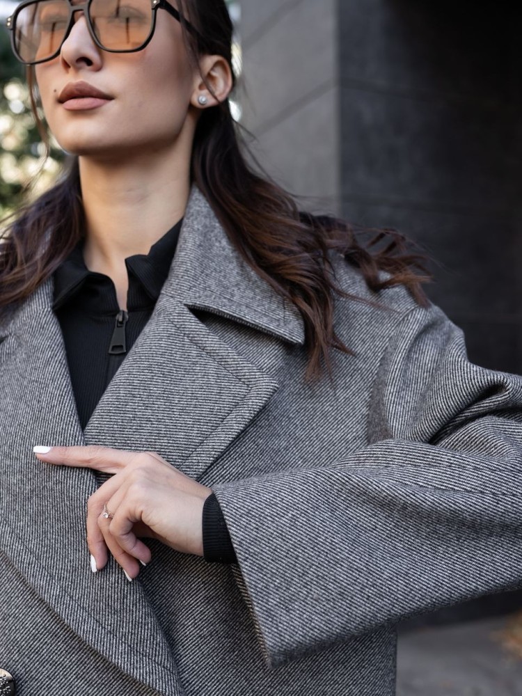 Maxine tweed cropped coat 46 - kovash.com.ua 