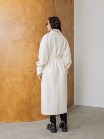 Long Flora coat angora diagonal milk - kovash.com.ua 