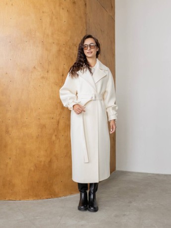 Long Flora coat angora diagonal milk - kovash.com.ua 