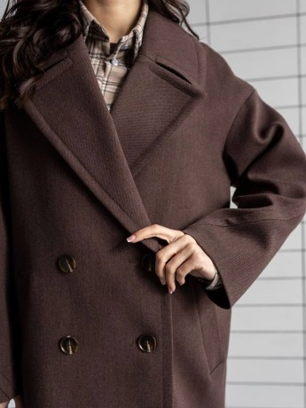 Cropped Maxine Coat — Ribbed Fabric - kovash.com.ua 