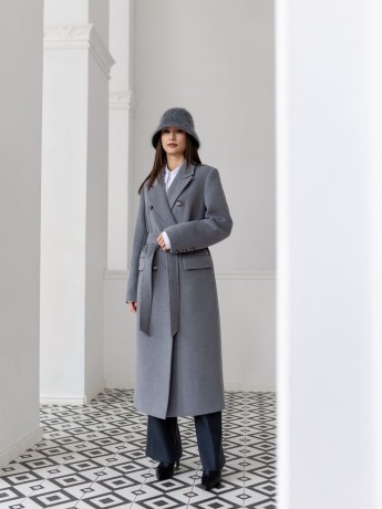 Пальто максі Кармен світло-сірий