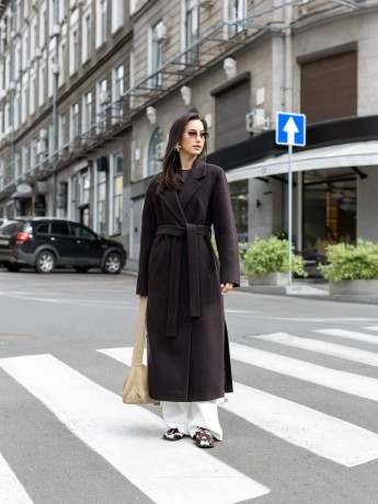 Довге Пальто Текіла гіркий шоколад з розрізами