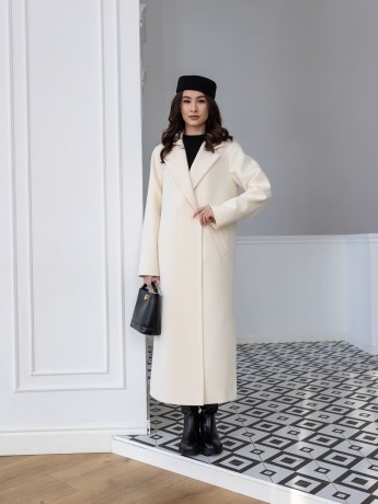 Довге Пальто Текіла молоко з розрізами - kovash.com.ua 