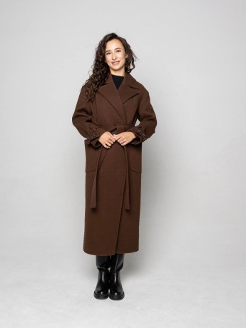 Sophie long coat with patch pockets - kovash.com.ua 