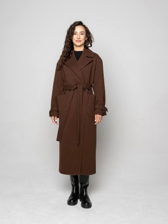 Sophie long coat with patch pockets - kovash.com.ua 