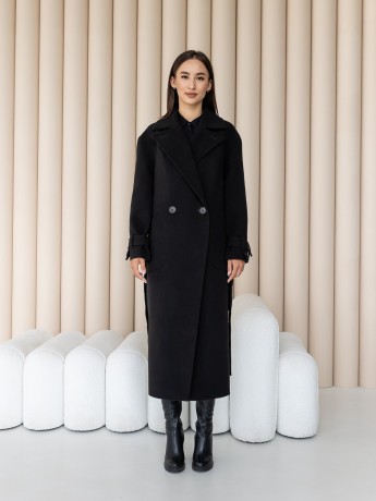 Sophie long coat with patch pockets