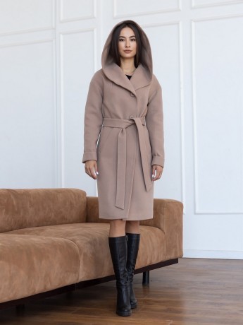 Michelle cashmere coat with hood