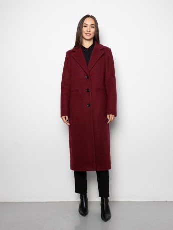 Woolen coat with broad shoulders by Prada