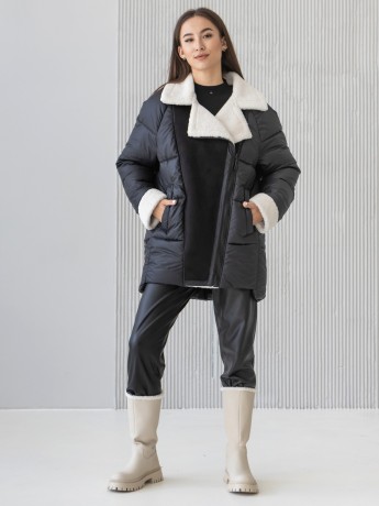 Пуховик Орео чорного кольору - kovash.com.ua  Пуховик Орео чорного кольору - kovash.com.ua