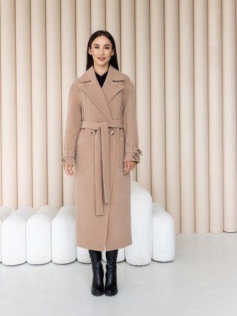 Sophie long coat with patch pockets