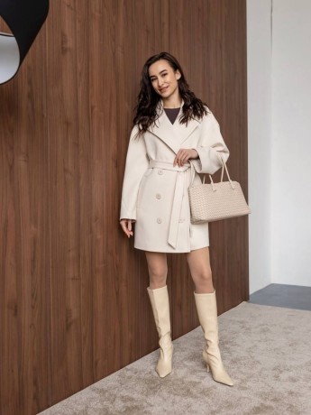 Cropped Maxine Coat — Ribbed Fabric - kovash.com.ua 