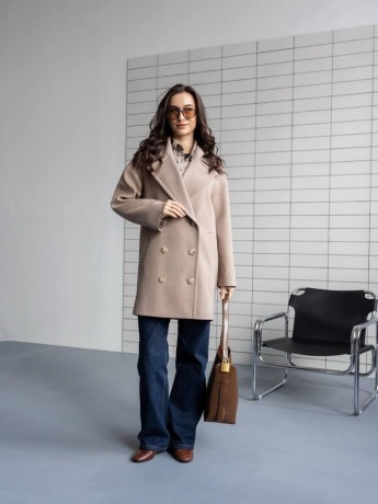 Cropped Maxine Coat — Ribbed Fabric - kovash.com.ua 