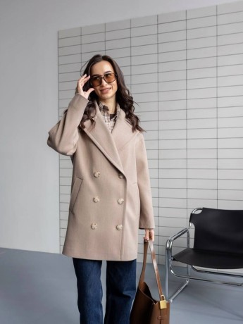 Cropped Maxine Coat — Ribbed Fabric - kovash.com.ua 